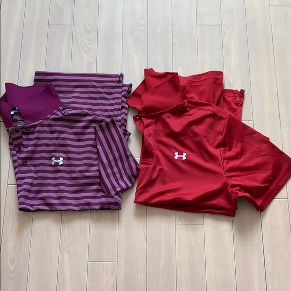 Under Armour Other - BUNDLE Men’s UA Short Sleeve Loose fit Polos, L